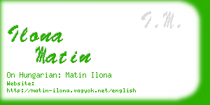 ilona matin business card